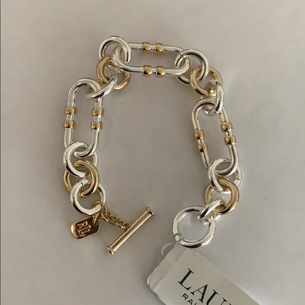 Ralph Lauren Two-Tone Toggle Link Bracelet